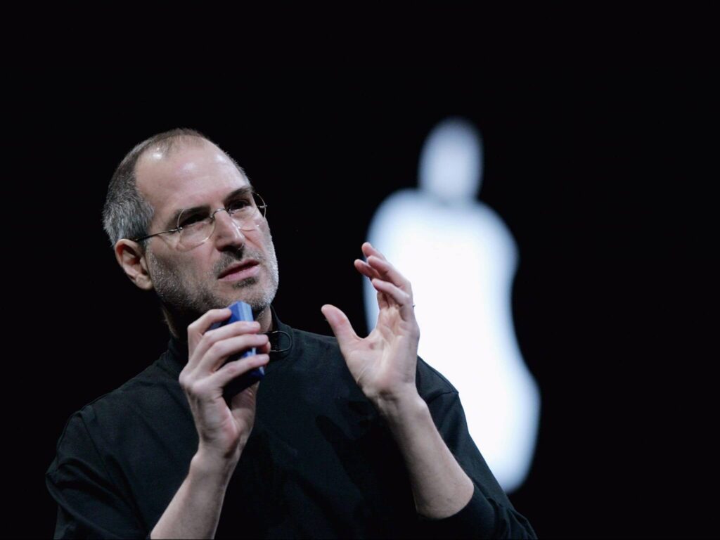 Retrato del empresario Steve_Jobs fundador de Apple