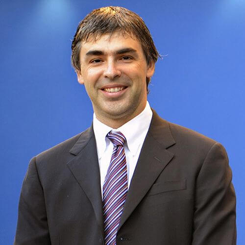 Retrato del empresario Larry Page fundador de Google